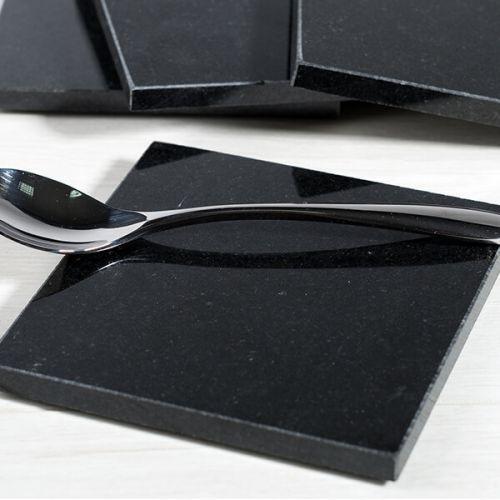 Creative Black Granite Set of 4 Coasters