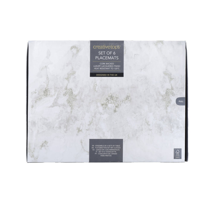 Creative Set Grey Marble Effect Placemats