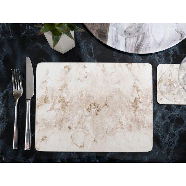 Creative Set Grey Marble Effect Placemats