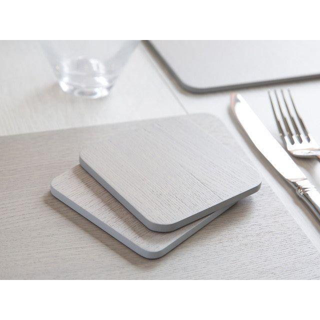 Creative Set Washed Grey Veneer Coasters