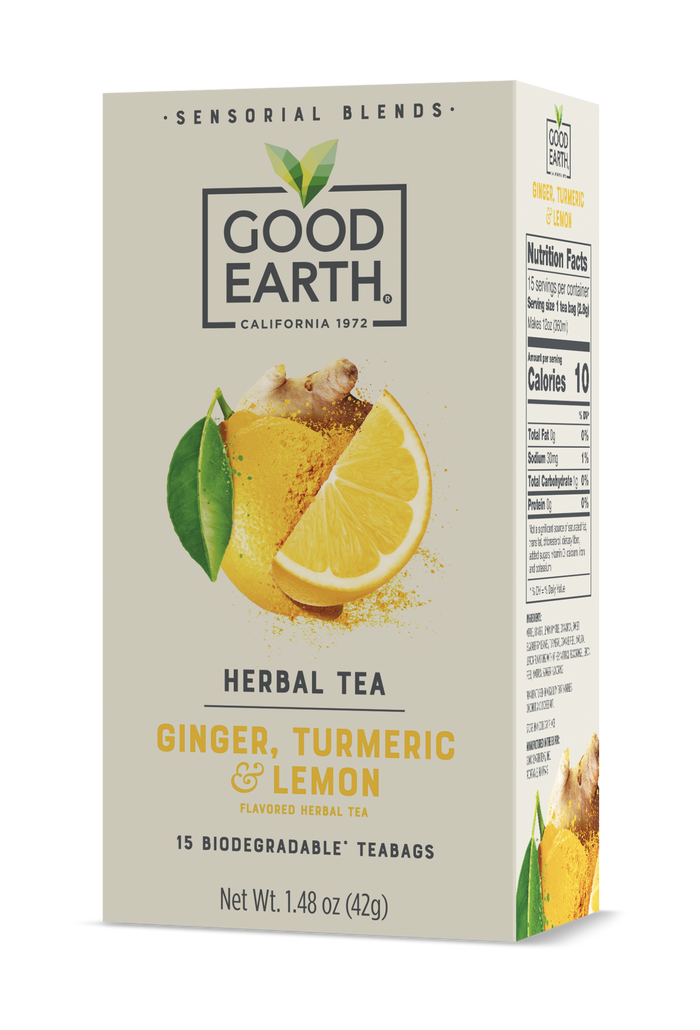 Ginger, Turmeric and Lemon packaging