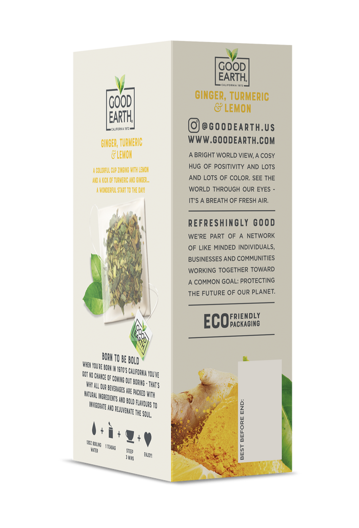 Ginger, Turmeric and Lemon packaging