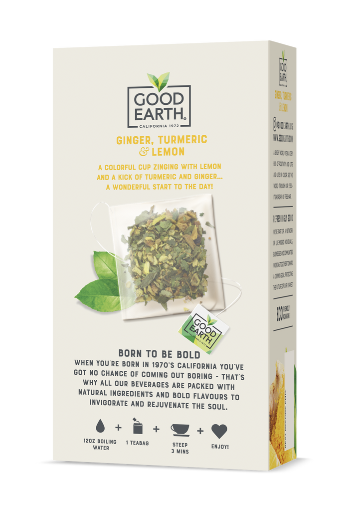 Ginger, Turmeric and Lemon packaging