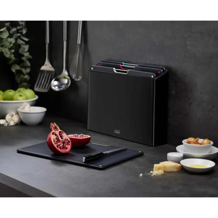 Joseph Joseph Folio Steel 4-piece Black Chopping Board Set