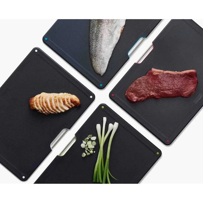 Joseph Joseph Folio Steel 4-piece Black Chopping Board Set