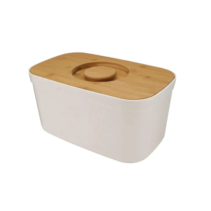Joseph Joseph White Bread Bin & Bamboo Lid
