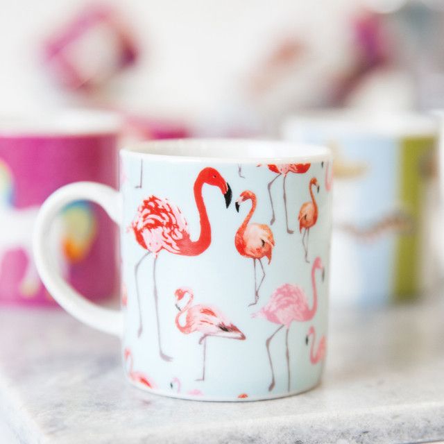 KitchenCraft 80ml Porcelain Flamingo Espresso Cup