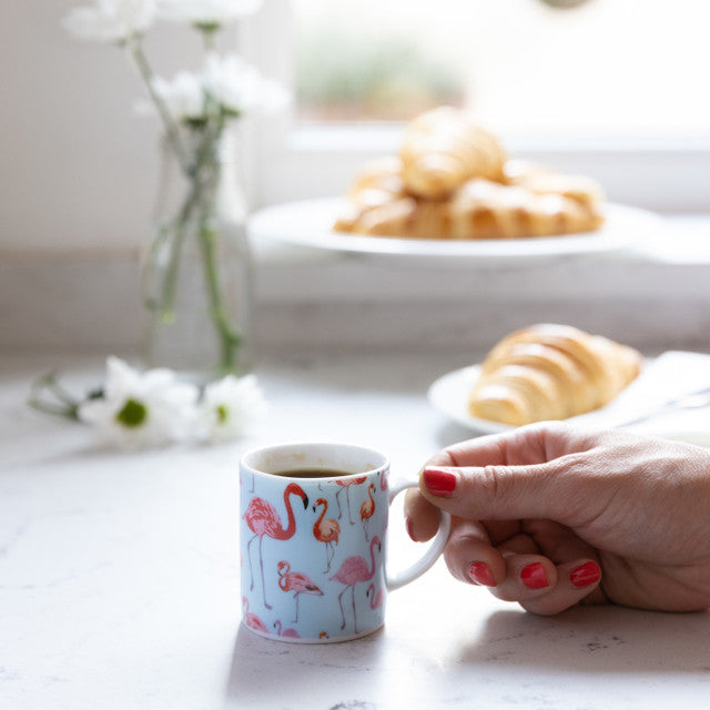 KitchenCraft 80ml Porcelain Flamingo Espresso Cup