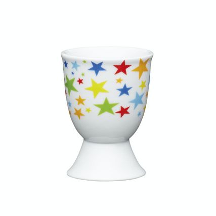 KitchenCraft Brights Stars Porcelain Egg Cup