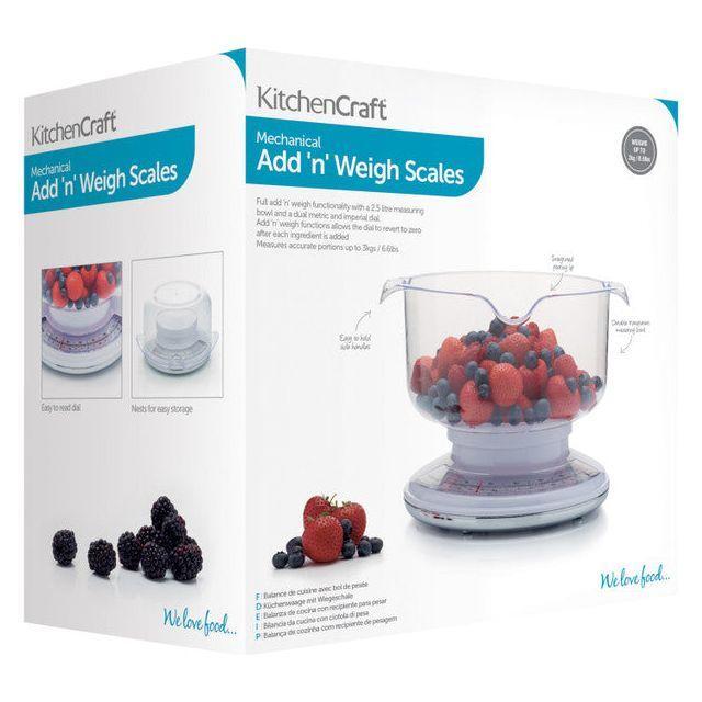KitchenCraft Mechanical Add & Weigh Scale 3kg