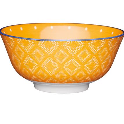 KitchenCraft Orange Spotty Ceramic Bowl
