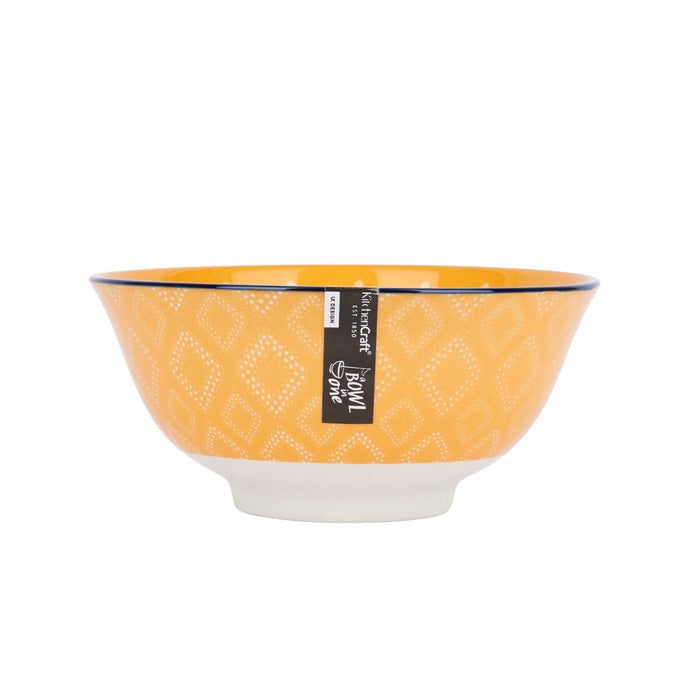 KitchenCraft Orange Spotty Ceramic Bowl
