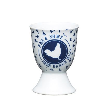 KitchenCraft Traditional Blue Hen Porcelain Egg Cup