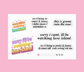 love island | sticker sheet