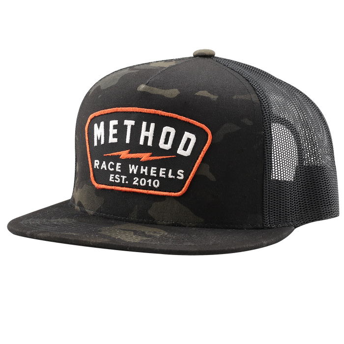 Method Bolt Patch Trucker Hat | Snapback | Dark Camo - Black
