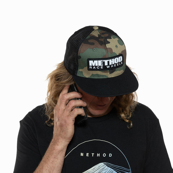 Method Camo Brand Trucker Hat - Markdown | Snapback | Camo - Black