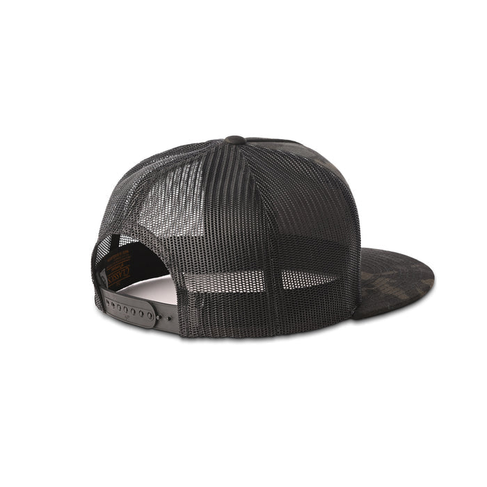 Method Flag Velcro Patch Flatbill Trucker | Snapback | Black Multicam