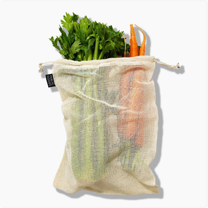 Public Goods Household Organic Cotton Mesh Produce Bags