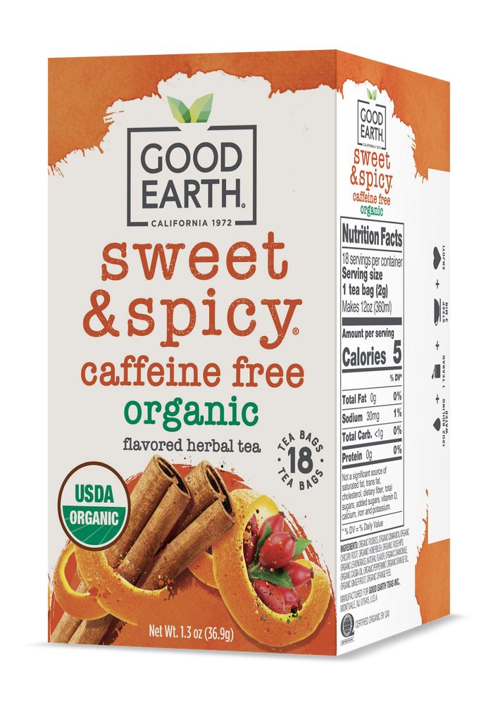 Organic Sweet and Spicy Original Caffeine Free Packaging