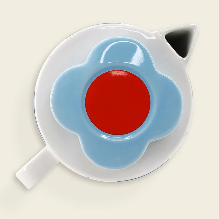 Orla Kiely Block Flower Navy Teapot