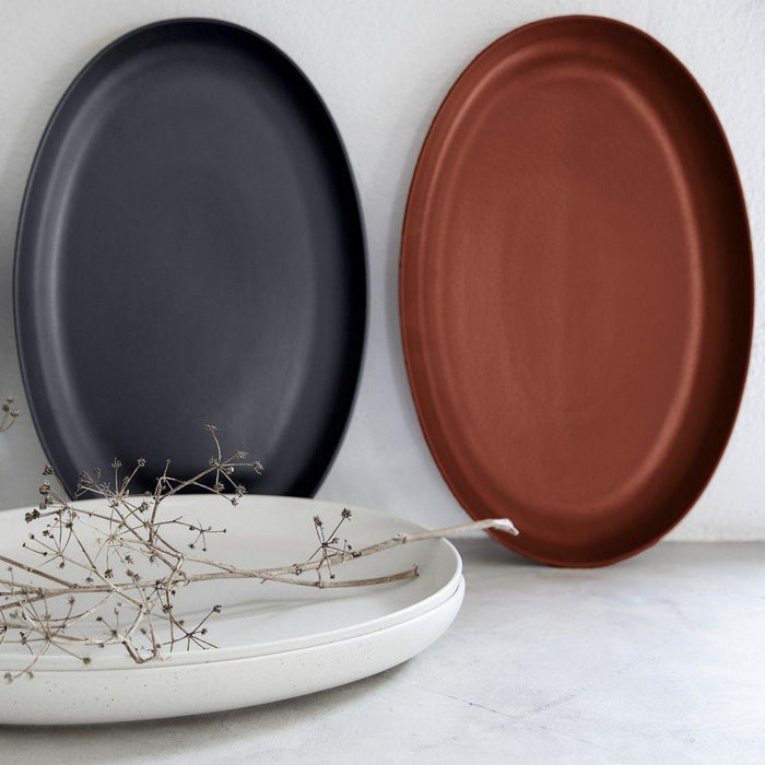 Pacifica Seed Grey Oval Platter