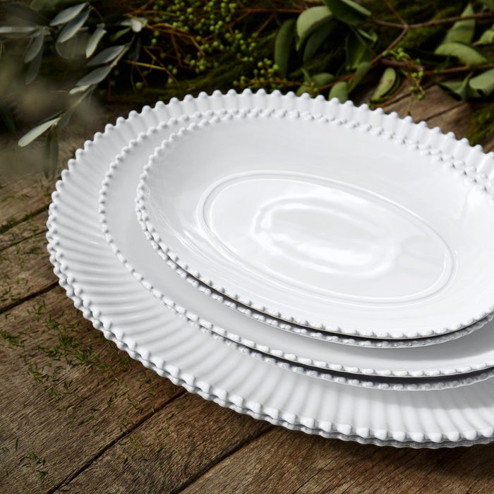 Pearl White Large Oval Platter