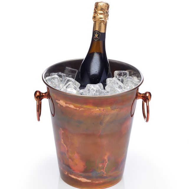 Stainless Steel Sparkling Wine Bucket with Iridescent Copper Finish