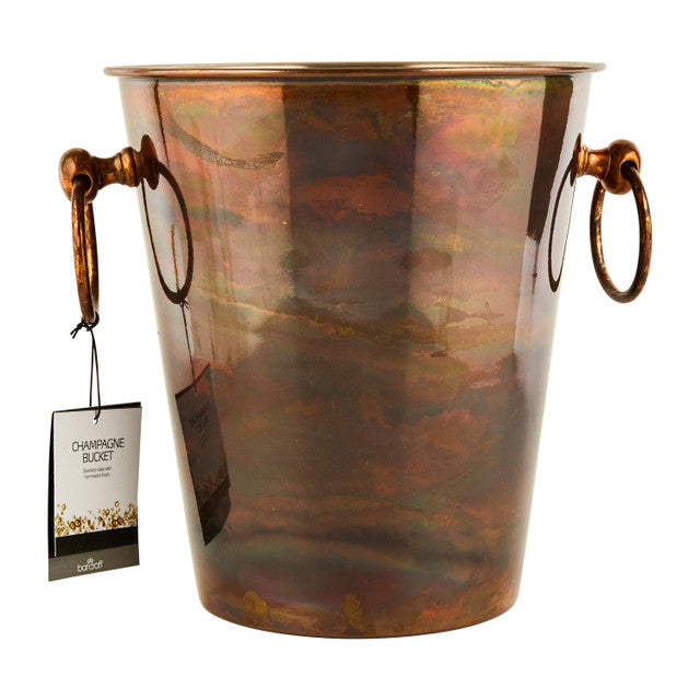Stainless Steel Sparkling Wine Bucket with Iridescent Copper Finish