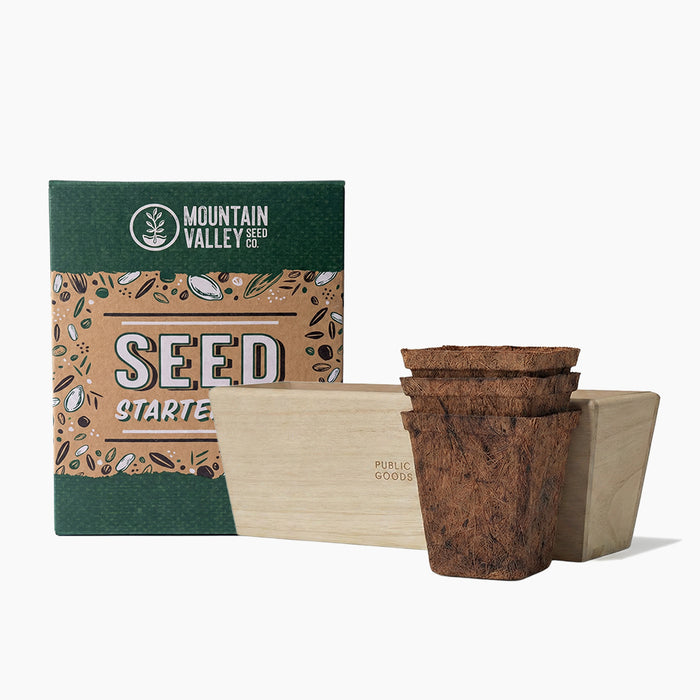 True Leaf Market Grow Kits Stoneware Planter & Seed Kit