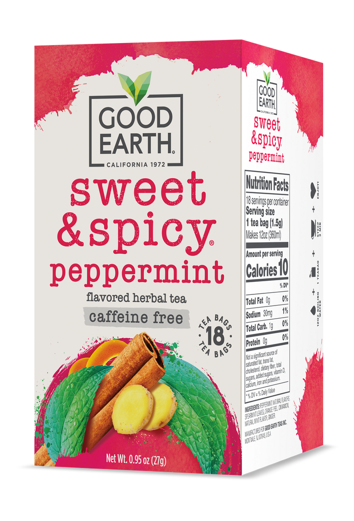 Sweet and Spicy Peppermint Caffeine Free packaging