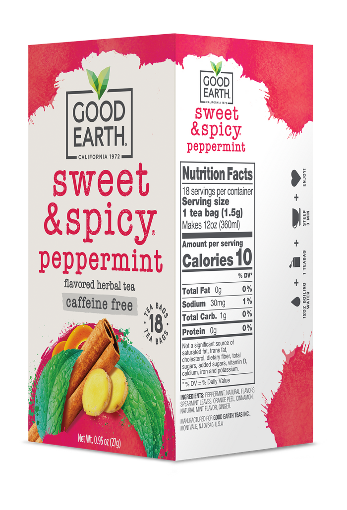 Sweet and Spicy Peppermint Caffeine Free Nutrition Facts see below