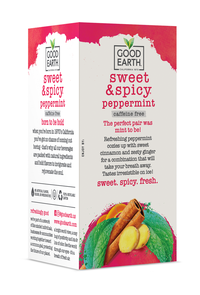 Sweet and Spicy Peppermint Caffeine Free packaging