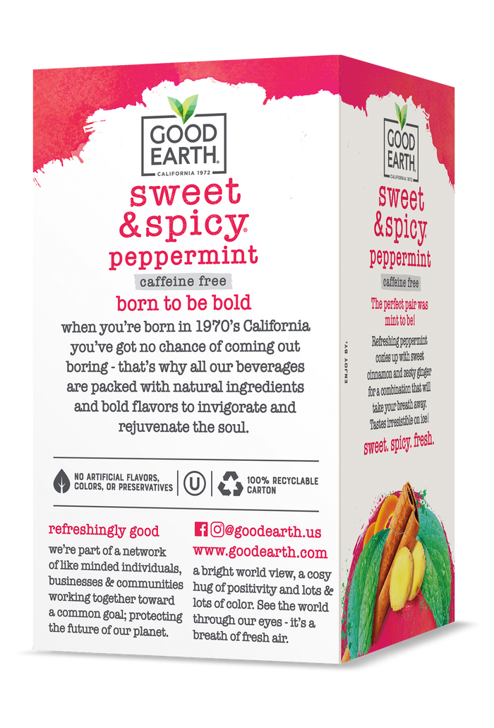 Sweet and Spicy Peppermint Caffeine Free packaging
