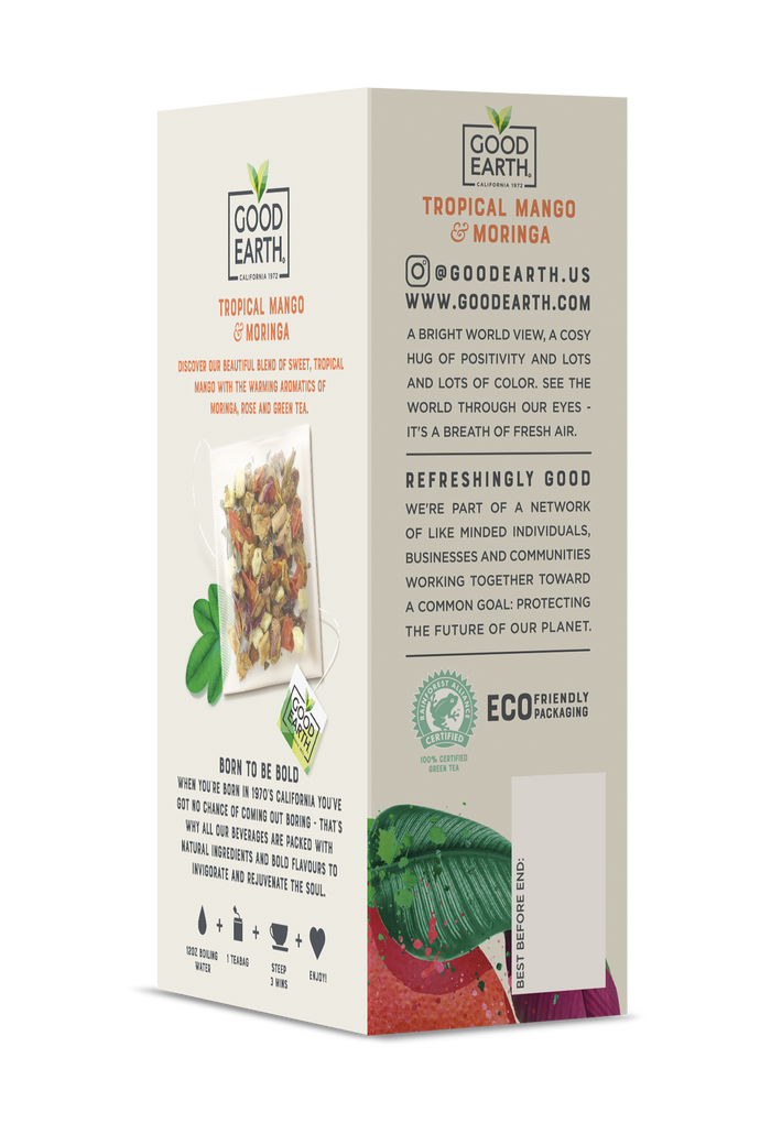 Tropical Mango and Moringa packaging